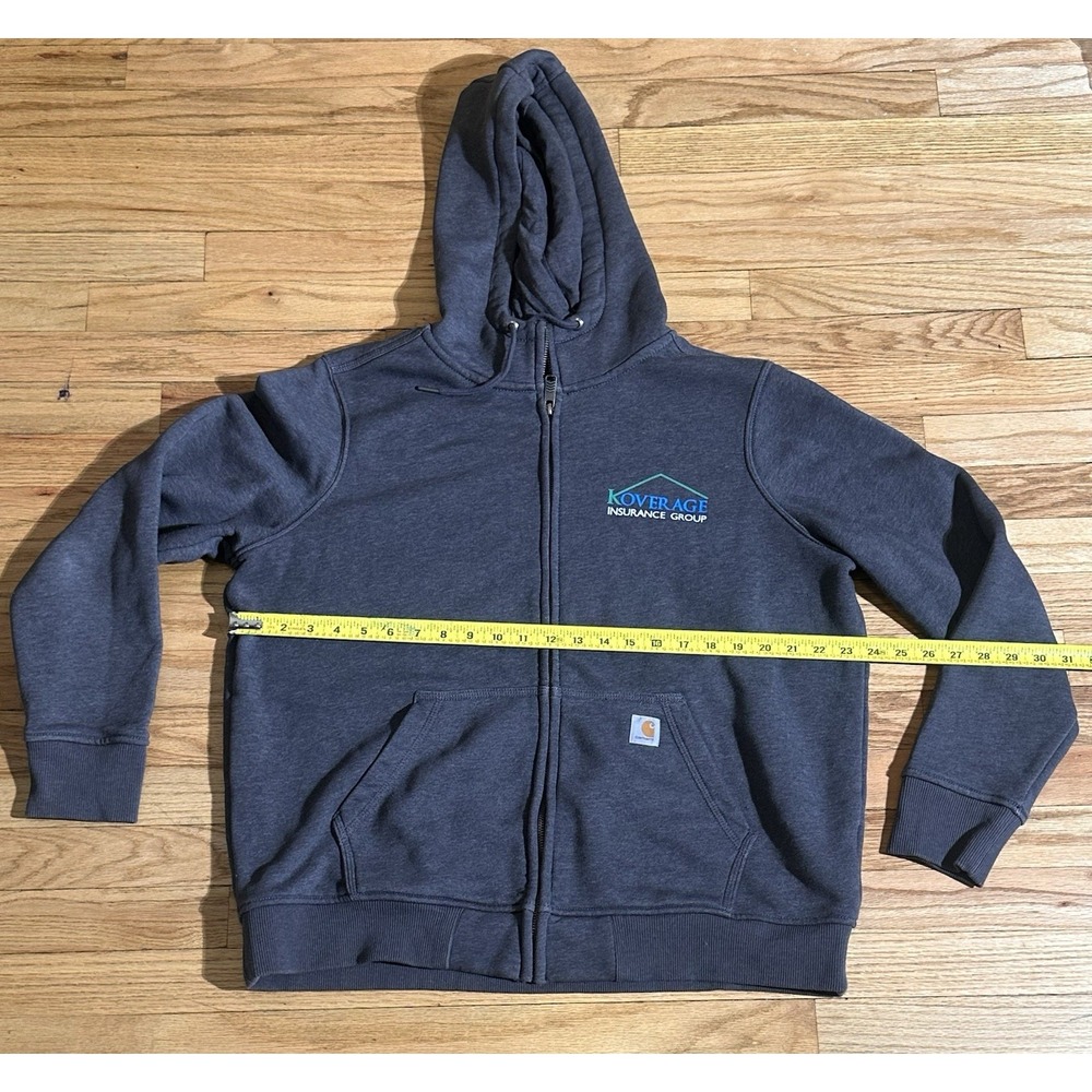 Carhartt Original Fit Gray Full Zip Fleece Hoodie Men's Size XL Pockets